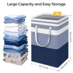 2-Pack Large Waterproof Laundry Baskets, Collapsible