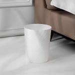 Small White Plastic Trash Can for Any Room