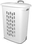 Sterilite Wheeled Laundry Hamper with Lid, White