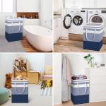 2-Pack Large Waterproof Laundry Baskets, Collapsible