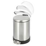 Glad 1.2 Gallon Stainless Steel Trash Can