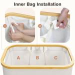 Extra Large 3-Section Laundry Basket with Lid