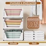 5 Pack Stackable White Closet Organizer Bins