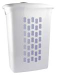 Sterilite Wheeled Laundry Hamper with Lid, White