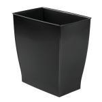 iDesign Small Black Plastic Trash Can for Any Room