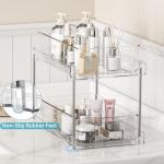 Vtopmart 4-Pack Clear Bathroom Organizer Bins