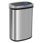 13 Gallon Touch-Free Stainless Steel Trash Can