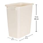 Rubbermaid 21 Quart Rectangular Plastic Wastebasket