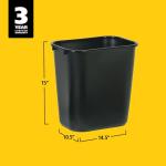 Rubbermaid Trash Can, 7-Gallon, 4-Pack, Black