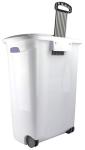 Sterilite Wheeled Laundry Hamper with Lid, White