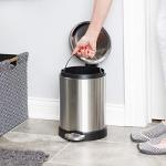 Glad 1.2 Gallon Stainless Steel Trash Can