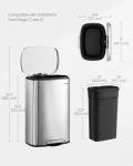 Stainless Steel 13 Gallon Step Trash Can