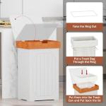 Stylish 13-Gallon Wooden Trash Can Cabinet