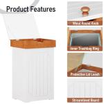 Stylish 13-Gallon Wooden Trash Can Cabinet