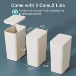 N. NETDOT Pop-Up Lid Trash Can 10L (3 Pack)