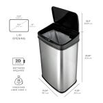 Ninestars 13 Gal Touchless Motion Sensor Trash Can