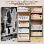 5 Pack Stackable White Closet Organizer Bins