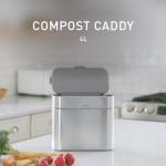 simplehuman Compost Caddy, 4L Stainless Steel Bin