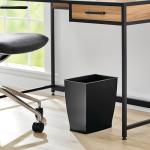 iDesign Small Black Plastic Trash Can for Any Room