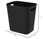 UUJOLY Small Plastic Trash Can - 3.5 Gallon