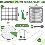Detachable Worm Compost Bins for Gardening - 3 Pack