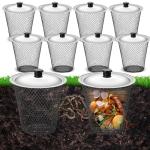8-Pack Inground Worm Compost Bin with Lids