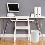 Small White Plastic Trash Can for Any Room