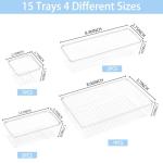 19-Piece Clear Plastic Drawer Organizer Set