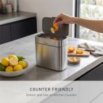 simplehuman Compost Caddy, 4L Stainless Steel Bin