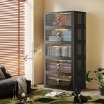 Collapsible Black Storage Bins with Door and Lid