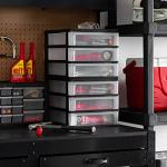 IRIS USA Plastic 3-Drawer Stacking Organizers - 2-Pack