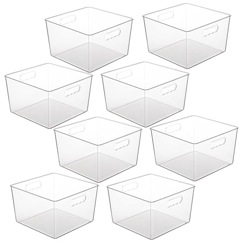 8 Pack Extra Large Clear Storage Bins