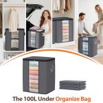 SpaceWhisper 3-Pack 100L Foldable Storage Bags