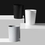 Small White Plastic Trash Can for Any Room