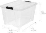 IRIS USA 54 Qt Stackable Plastic Storage Bins, 6 Pack