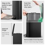 Matt Black 6L Stainless Steel Trash Can