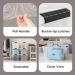 IRIS USA 54 Qt Stackable Plastic Storage Bins, 6 Pack