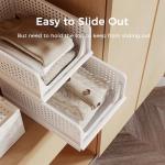 Pinkpum 5 Pack Stackable Plastic Storage Bins