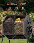 Grow'Ing 100L Outdoor Compost Bin with Dual Chambers