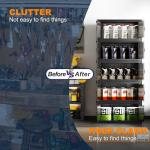 Collapsible Black Storage Bins with Door and Lid