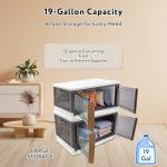 Quik Box 19 Gallon Stackable Storage Bins - 3 Pack