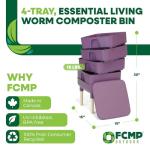 Plum 4-Tray Worm Composter Bin