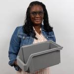 ReadySpace Stackable Plastic Storage Bins, 6-Pack