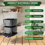 HCGADON 3-Tray Worm Composting Bin with Tools