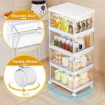 Clear Storage Bins with Wheels and Lid, 24QT