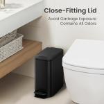 Matt Black 6L Stainless Steel Trash Can