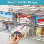 Vtopmart Stackable Clear Storage Drawer Organizers