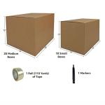 2 Room Moving Kit: 30 Boxes, Bubble Roll, Tape