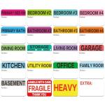600 Count Color-Coded Moving Box Labels Set