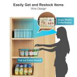 4 Pack Black Wire Storage Baskets